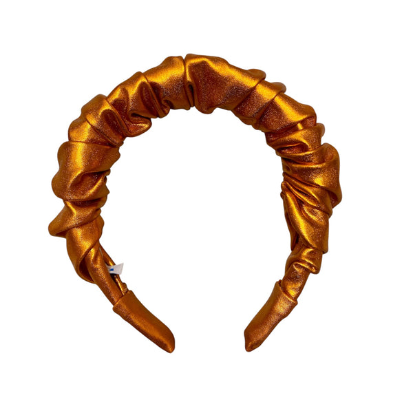 Scrunchieband μεταλιζέ πορτοκαλί