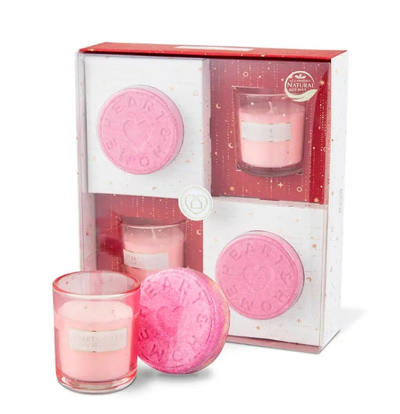 Σετ δώρου αρωματικά κεριά και bath bombs