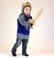 Μπλούζα ιππότη μπλε με βελούδο 2-4 ετών