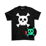 Halloween Glow In The Dark T-Shirt skull 9-11 ετών