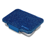 Φαγητοδοχείο Yumbox Stainless Steel Bento Blue Glitter με 4 χωρίσματα