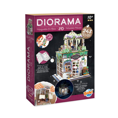 DIY 3D Ξύλινη Κατασκευή "Flower Shop Diorama"