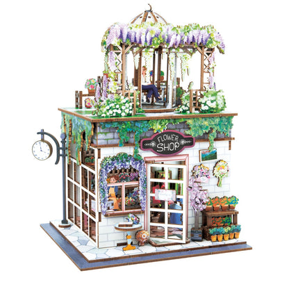 DIY 3D Ξύλινη Κατασκευή "Flower Shop Diorama"