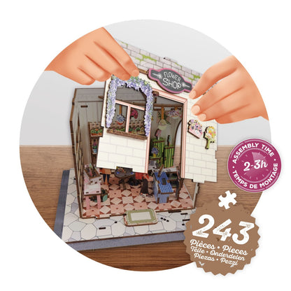 DIY 3D Ξύλινη Κατασκευή "Flower Shop Diorama"