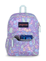 Τσάντα πλάτης cross town fluid floral pastel lila 26L