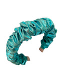 Scrunchie στέκα μεταλιζέ γαλάζιο