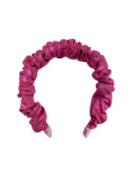 Scrunchie στέκα μεταλιζέ φούξια