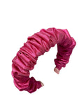 Scrunchie στέκα μεταλιζέ φούξια