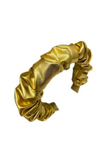 Scrunchie στέκα μεταλιζέ χρυσή