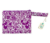 Pouch Αδιάβροχο See My Bag Purple Flowers Large