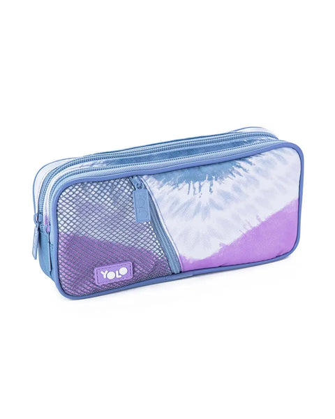 Κασετίνα με 3 θήκες Tie Dye Purple