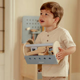 Ξύλινη εργαλειοθήκη με εργαλεία