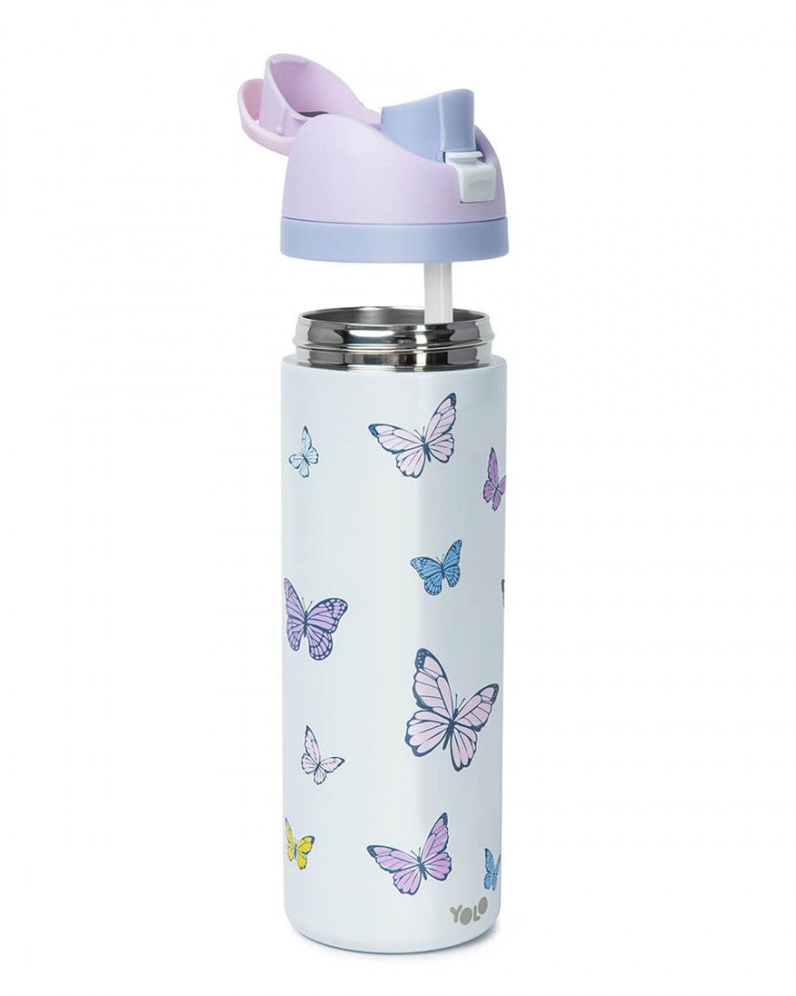 Μπουκάλι Θερμός (2 σε 1) Butterflies 700ml