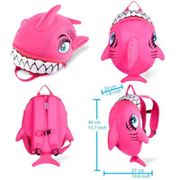 Τσάντα Backpack Crazy Safety Shark Pink