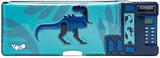 Κασετίνα retro light blue dinosaur