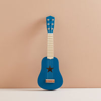 Ξύλινη μπλε κιθάρα