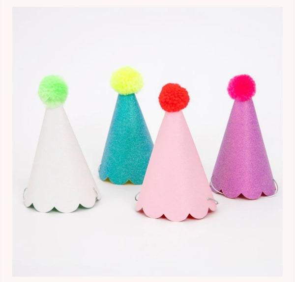 Καπελάκια Πάρτι με Pom Poms
