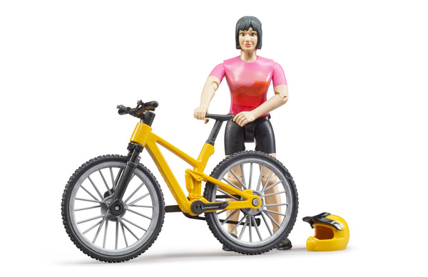 Ποδήλατο mountain με γυναίκα ποδηλάτη