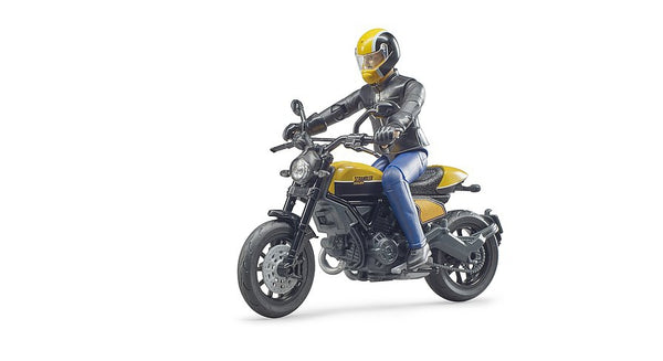 Μηχανή Scrambler Ducati με αναβάτη