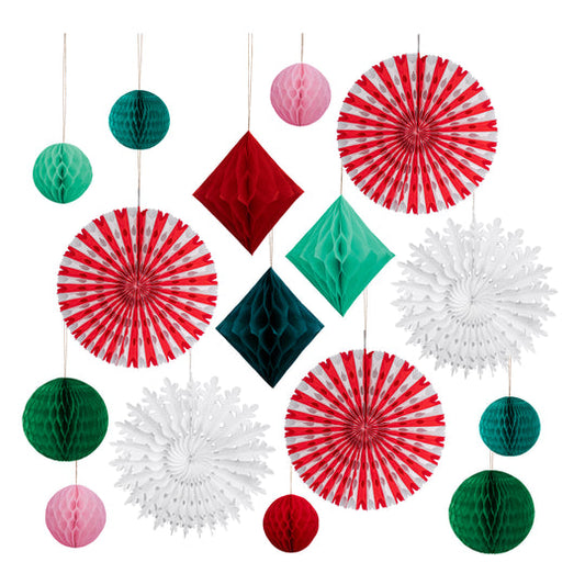 Σετ Διακόσμησης Christmas Honeycomb